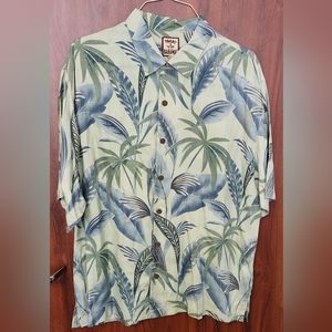 Tommy Bahama 100% Silk Shirt, L, Original Fit Button Front